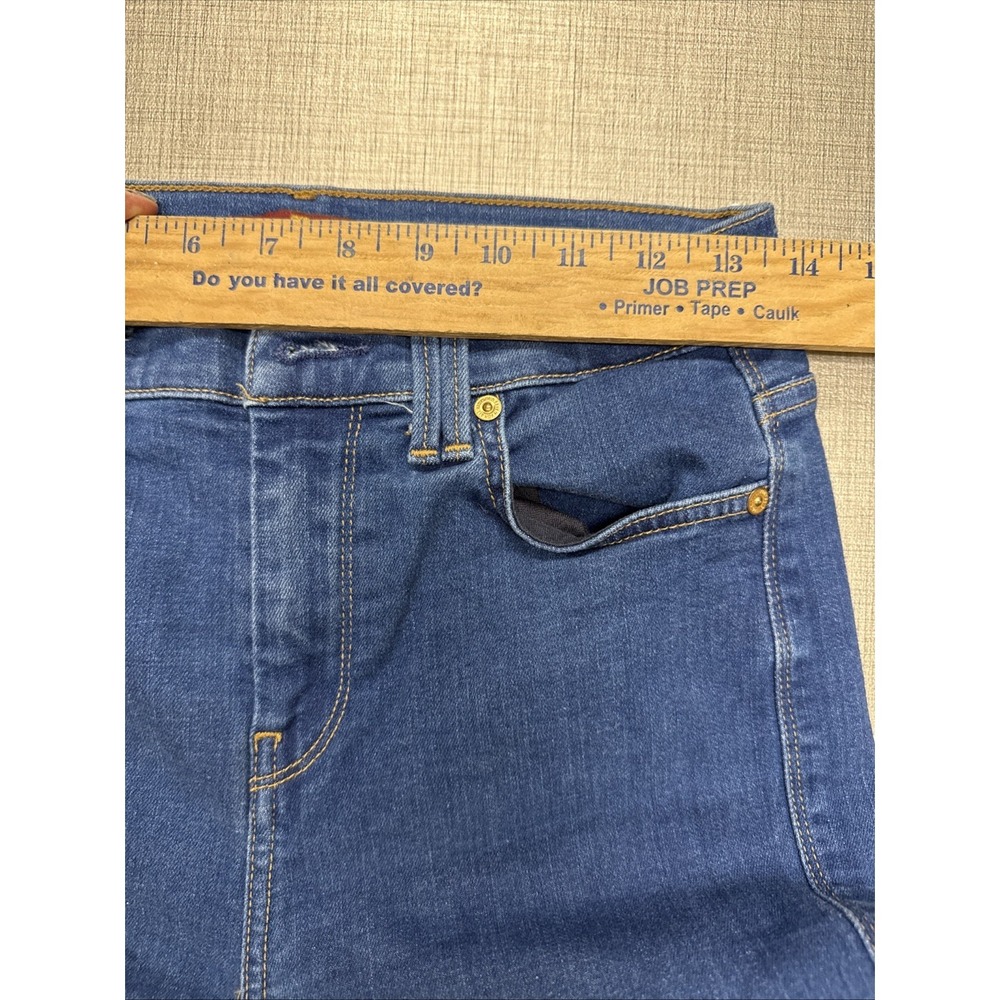 Seven For All Women's Blue High Rise Bootcut Flare Denim Jeans Pants Sz 28 - Picture 5 of 9
